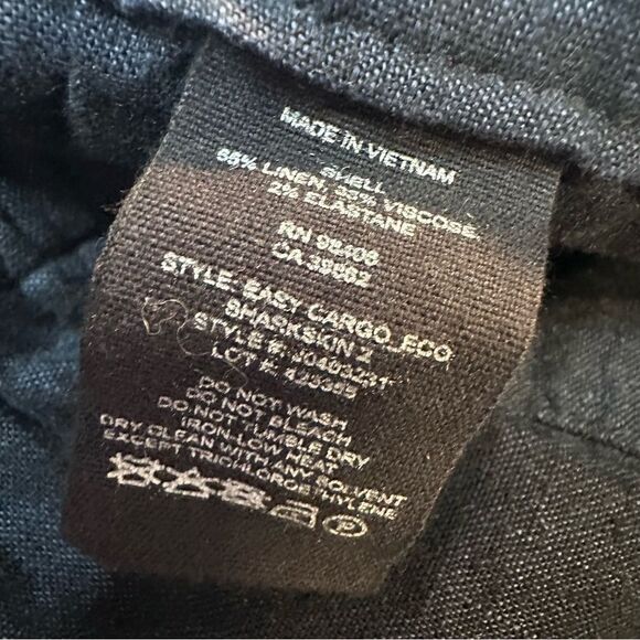 Theory Navy Easy Cargo linen slim fit pull on drawstring pant size 0 - Picture 6 of 10